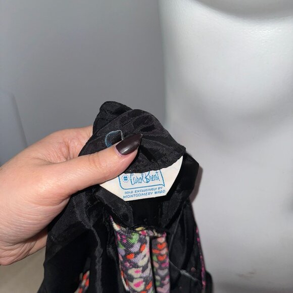 Vtg 70s Carol Brent Bright Colorful Sleeveless Hippie Tunic Lace Up Size M/L - Picture 2 of 5